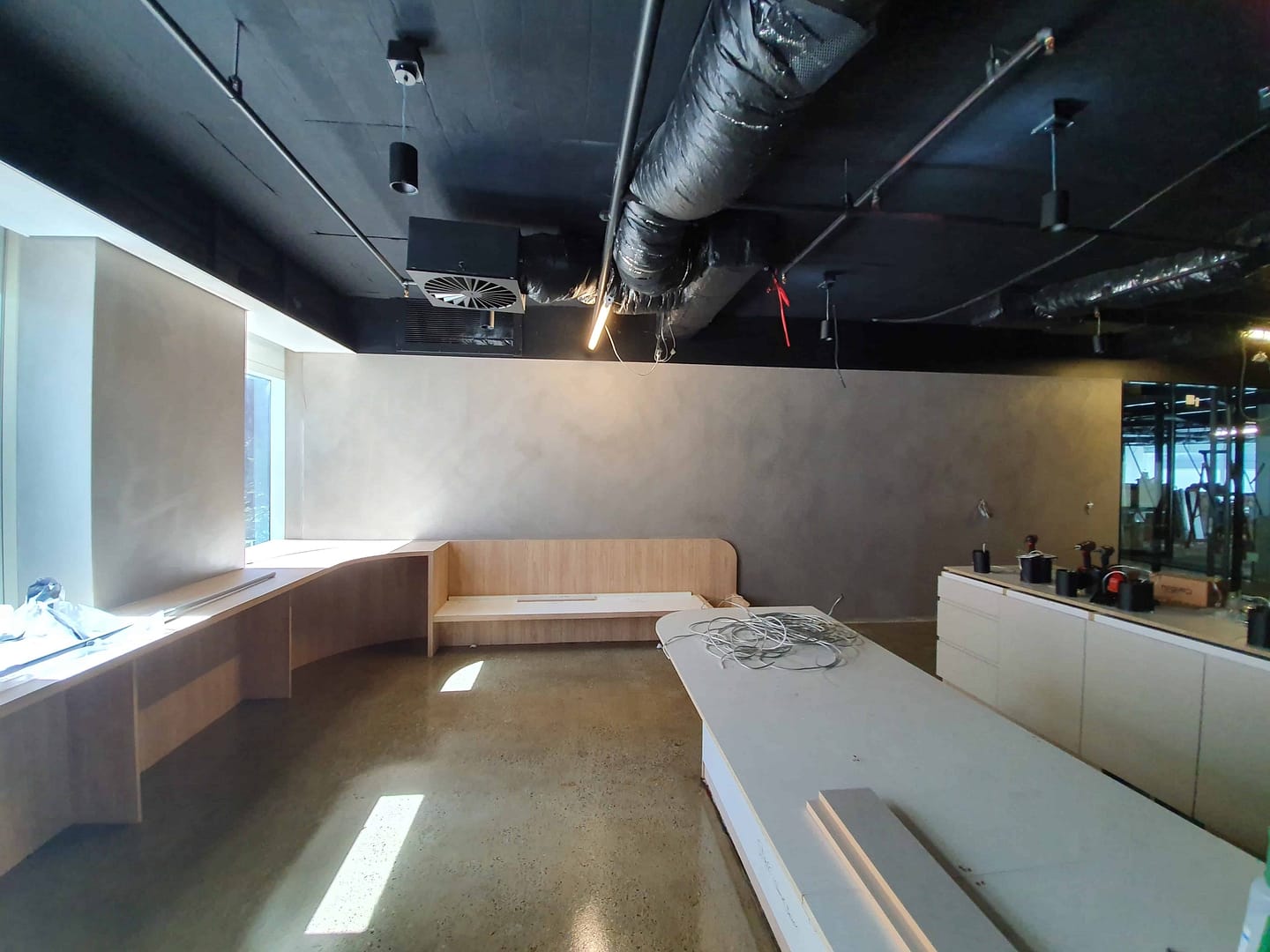 Soft, mottled limewash wall finish in an Ottawa interior, hand-applied by Green Time Painting